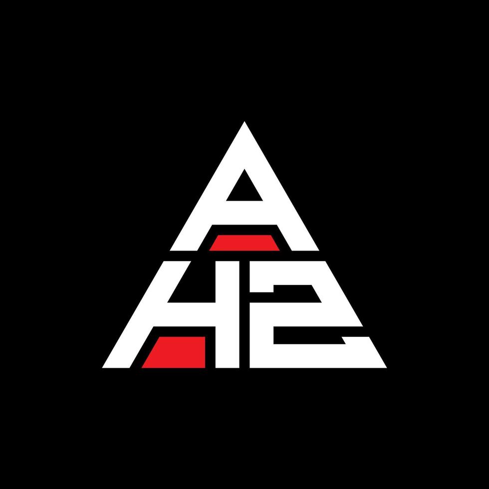 ahz driehoek letter logo ontwerp met driehoekige vorm. ahz driehoek logo ontwerp monogram. ahz driehoek vector logo sjabloon met rode kleur. ahz driehoekig logo eenvoudig, elegant en luxueus logo.