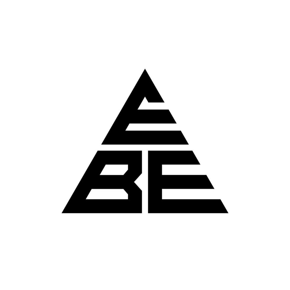 ebe driehoek brief logo ontwerp met driehoekige vorm. ebe driehoek logo ontwerp monogram. ebe driehoek vector logo sjabloon met rode kleur. ebe driehoekig logo eenvoudig, elegant en luxueus logo.