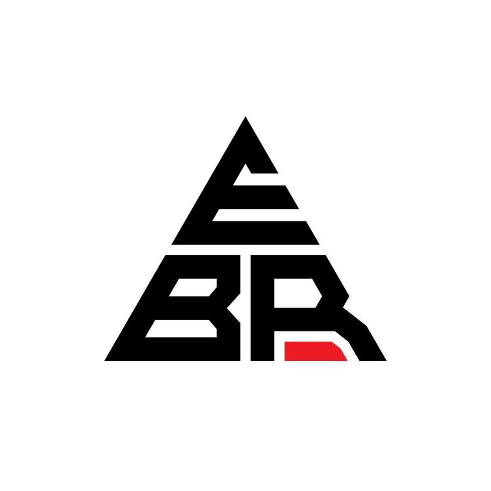 ebr driehoek brief logo ontwerp met driehoekige vorm. ebr driehoek logo ontwerp monogram. ebr driehoek vector logo sjabloon met rode kleur. ebr driehoekig logo eenvoudig, elegant en luxueus logo.