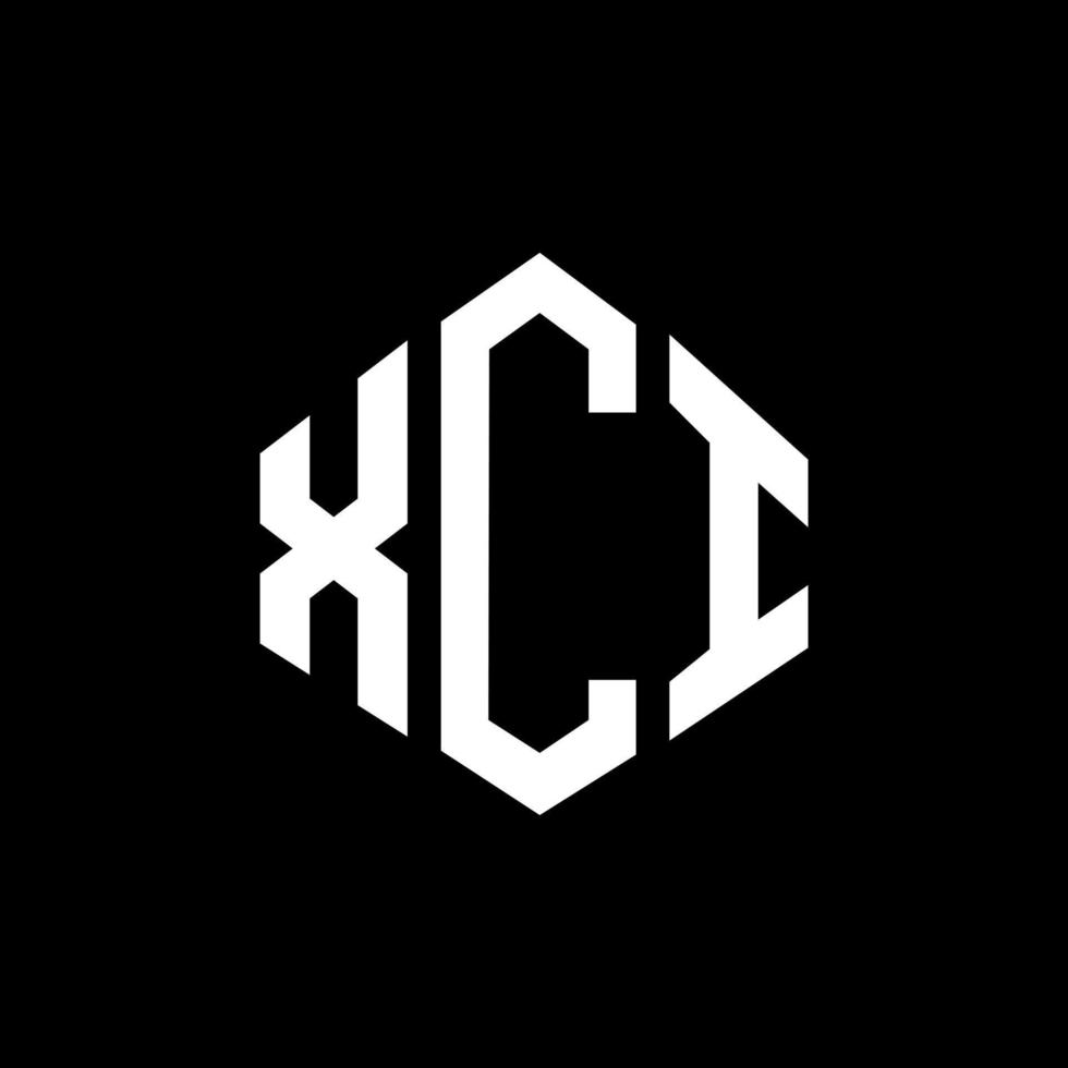 xci letter logo-ontwerp met veelhoekvorm. xci veelhoek en kubusvorm logo-ontwerp. xci zeshoek vector logo sjabloon witte en zwarte kleuren. xci-monogram, bedrijfs- en onroerendgoedlogo.