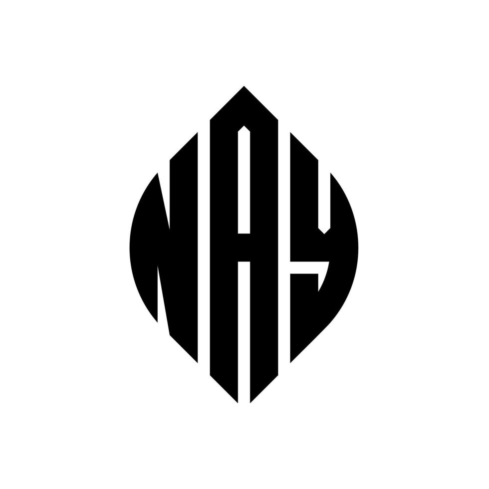 nee cirkel letter logo ontwerp met cirkel en ellipsvorm. nee ellipsletters met typografische stijl. de drie initialen vormen een cirkellogo. nee cirkel embleem abstracte monogram brief mark vector. vector