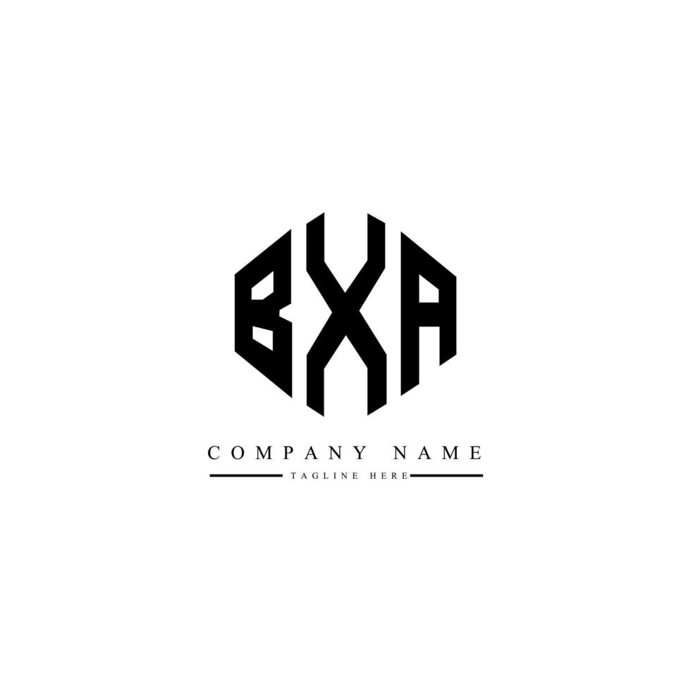 bxa letter logo-ontwerp met veelhoekvorm. bxa logo-ontwerp met veelhoek en kubusvorm. bxa zeshoek vector logo sjabloon witte en zwarte kleuren. bxa-monogram, bedrijfs- en onroerendgoedlogo.