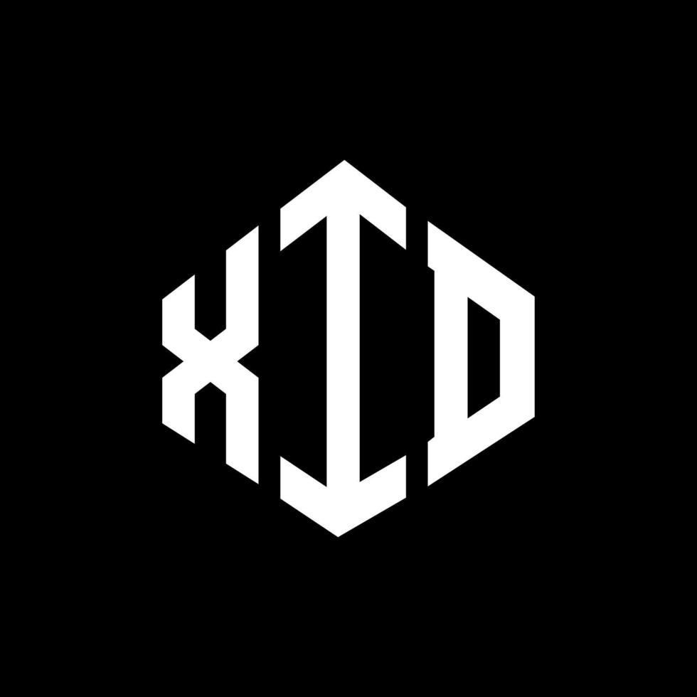 xid letter logo-ontwerp met veelhoekvorm. xid veelhoek en kubusvorm logo-ontwerp. xid zeshoek vector logo sjabloon witte en zwarte kleuren. xid monogram, bedrijfs- en onroerend goed logo.