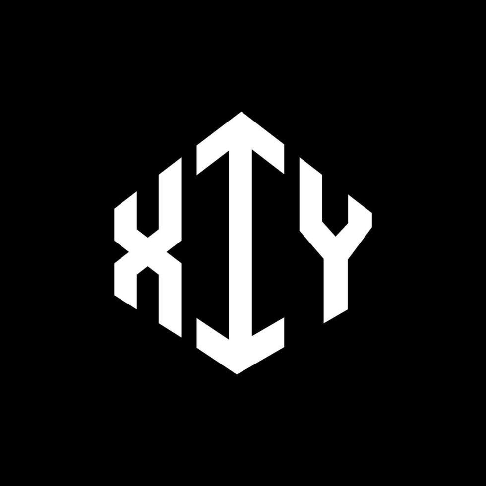 xiy letter logo-ontwerp met veelhoekvorm. xiy veelhoek en kubusvorm logo-ontwerp. xiy zeshoek vector logo sjabloon witte en zwarte kleuren. xiy monogram, bedrijfs- en onroerend goed logo.
