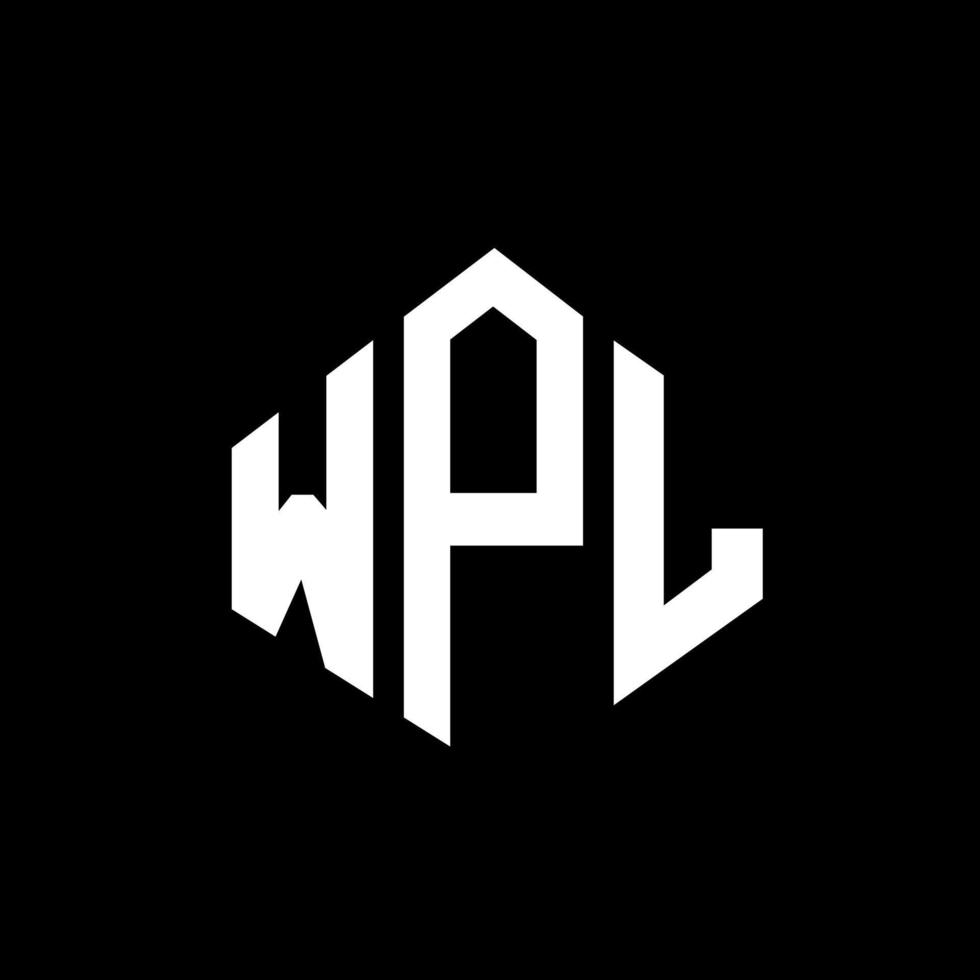 wpl letter logo-ontwerp met veelhoekvorm. wpl veelhoek en kubusvorm logo-ontwerp. wpl zeshoek vector logo sjabloon witte en zwarte kleuren. wpl-monogram, bedrijfs- en onroerendgoedlogo.