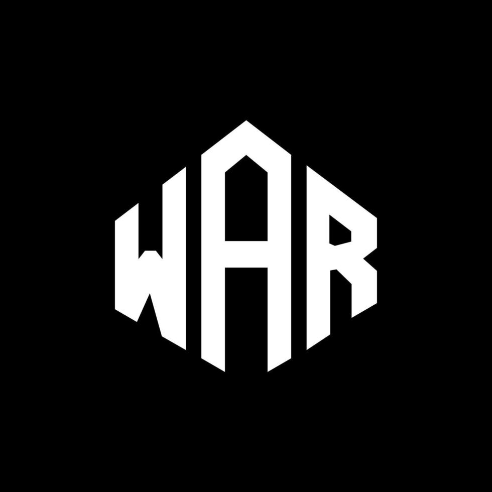 oorlogsbrief logo-ontwerp met veelhoekvorm. oorlog veelhoek en kubus vorm logo ontwerp. oorlog zeshoek vector logo sjabloon witte en zwarte kleuren. oorlogsmonogram, bedrijfs- en onroerendgoedlogo.