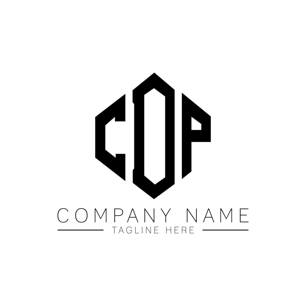 cdp letter logo-ontwerp met veelhoekvorm. cdp veelhoek en kubusvorm logo-ontwerp. cdp zeshoek vector logo sjabloon witte en zwarte kleuren. cdp-monogram, bedrijfs- en onroerendgoedlogo.