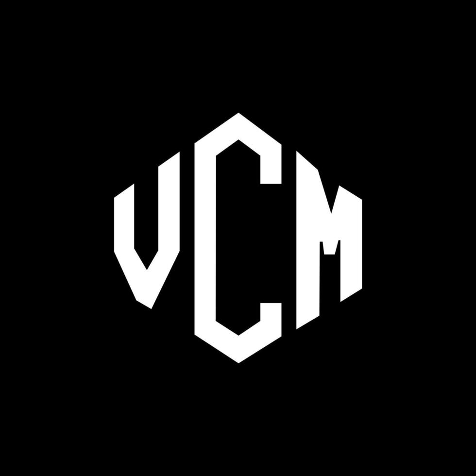 vcm letter logo-ontwerp met veelhoekvorm. vcm veelhoek en kubusvorm logo-ontwerp. vcm zeshoek vector logo sjabloon witte en zwarte kleuren. vcm-monogram, bedrijfs- en onroerendgoedlogo.