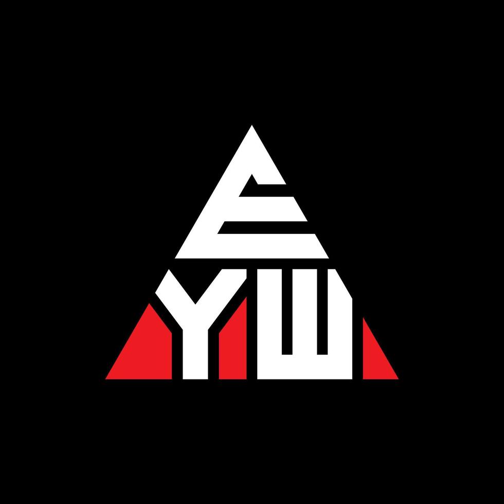 eyw driehoek brief logo ontwerp met driehoekige vorm. eyw driehoek logo ontwerp monogram. eyw driehoek vector logo sjabloon met rode kleur. eyw driehoekig logo eenvoudig, elegant en luxueus logo.