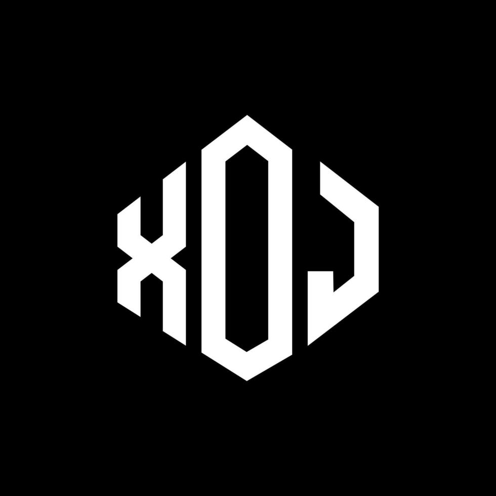 xoj letter logo-ontwerp met veelhoekvorm. xoj veelhoek en kubusvorm logo-ontwerp. xoj zeshoek vector logo sjabloon witte en zwarte kleuren. xoj-monogram, bedrijfs- en onroerendgoedlogo.