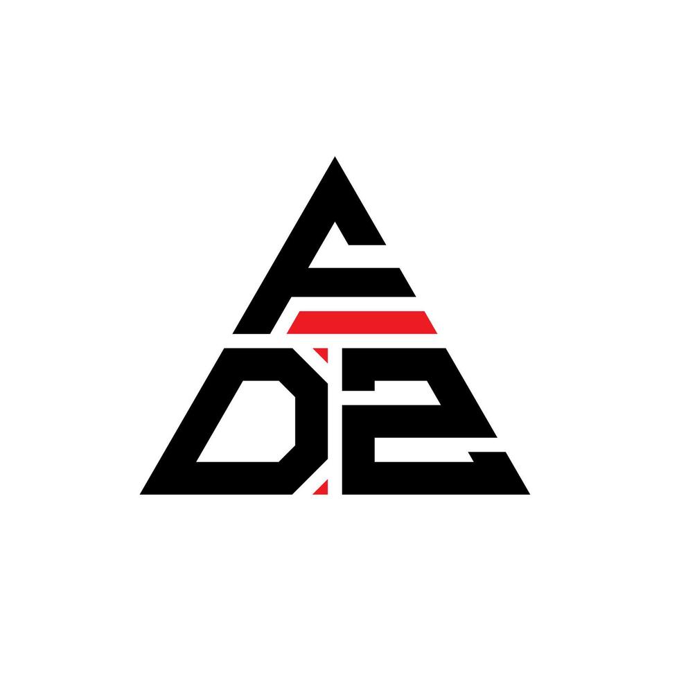 fdz driehoek brief logo ontwerp met driehoekige vorm. fdz driehoek logo ontwerp monogram. fdz driehoek vector logo sjabloon met rode kleur. fdz driehoekig logo eenvoudig, elegant en luxueus logo.