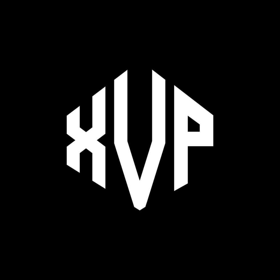 xvp-letterlogo-ontwerp met veelhoekvorm. xvp veelhoek en kubusvorm logo-ontwerp. xvp zeshoek vector logo sjabloon witte en zwarte kleuren. xvp-monogram, bedrijfs- en onroerendgoedlogo.