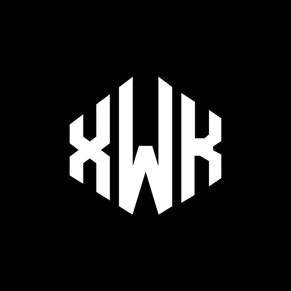 xwk letter logo-ontwerp met veelhoekvorm. xwk veelhoek en kubusvorm logo-ontwerp. xwk zeshoek vector logo sjabloon witte en zwarte kleuren. xwk monogram, bedrijfs- en onroerend goed logo.