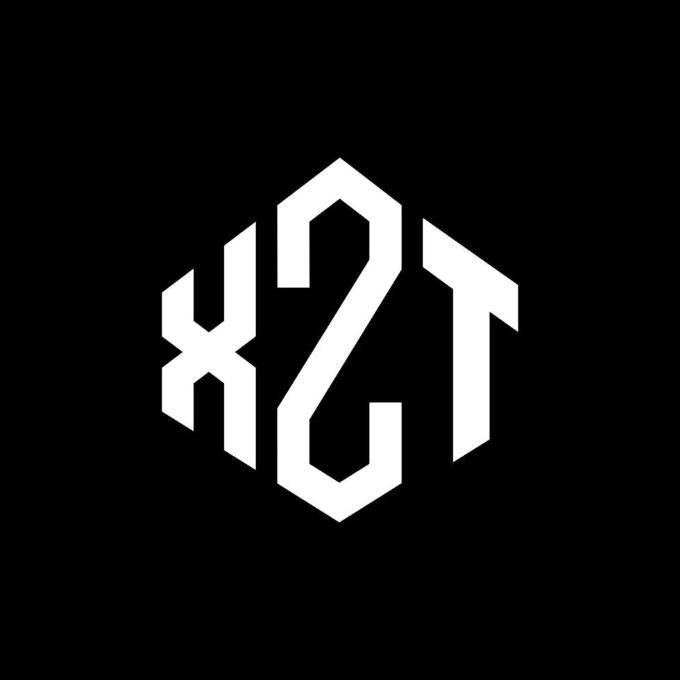 xzt letter logo-ontwerp met veelhoekvorm. xzt veelhoek en kubusvorm logo-ontwerp. xzt zeshoek vector logo sjabloon witte en zwarte kleuren. xzt-monogram, bedrijfs- en onroerendgoedlogo.
