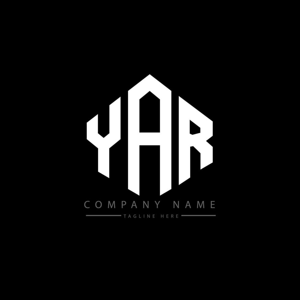 yar letter logo-ontwerp met veelhoekvorm. yar veelhoek en kubusvorm logo-ontwerp. yar zeshoek vector logo sjabloon witte en zwarte kleuren. yar monogram, business en onroerend goed logo.