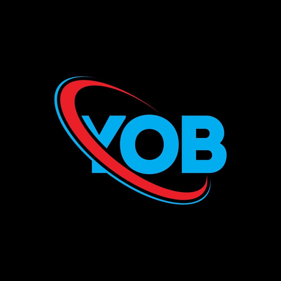 job-logo. joh brief. yob brief logo ontwerp. initialen yob-logo gekoppeld aan cirkel en monogram-logo in hoofdletters. yob typografie voor technologie, zaken en onroerend goed merk. vector
