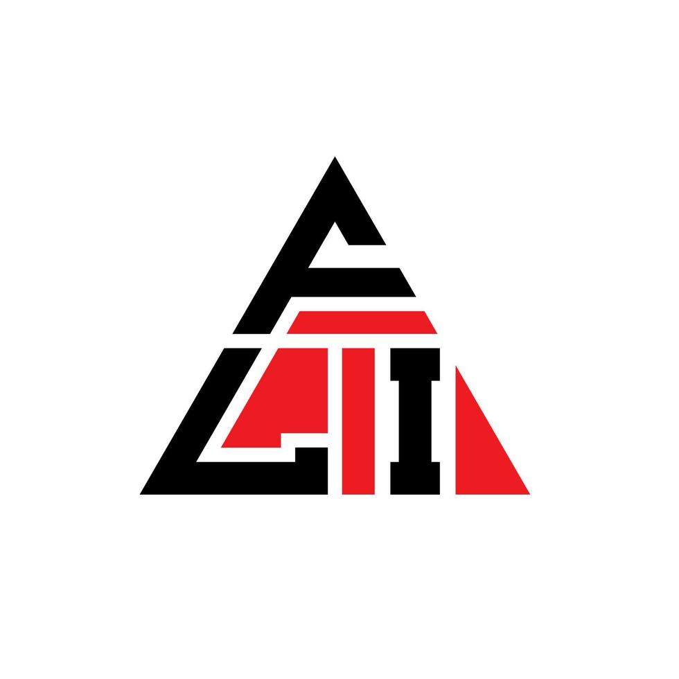 fli driehoek brief logo ontwerp met driehoekige vorm. Fli driehoek logo ontwerp monogram. fli driehoek vector logo sjabloon met rode kleur. fli driehoekig logo eenvoudig, elegant en luxueus logo.