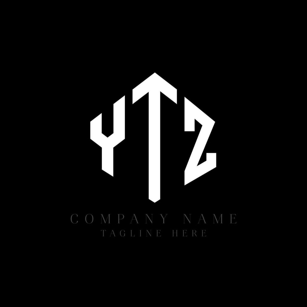 ytz letter logo-ontwerp met veelhoekvorm. ytz veelhoek en kubusvorm logo-ontwerp. ytz zeshoek vector logo sjabloon witte en zwarte kleuren. ytz-monogram, bedrijfs- en onroerendgoedlogo.