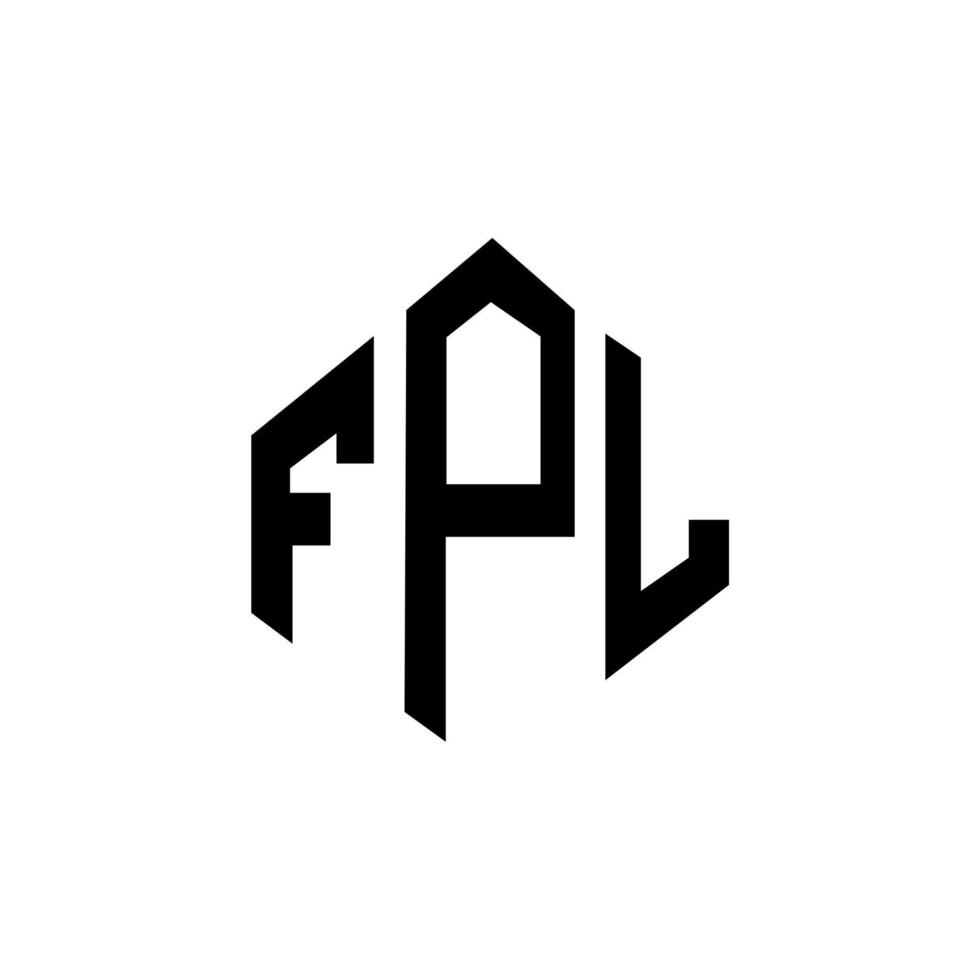 fpl letter logo-ontwerp met veelhoekvorm. fpl veelhoek en kubusvorm logo-ontwerp. fpl zeshoek vector logo sjabloon witte en zwarte kleuren. fpl-monogram, bedrijfs- en onroerendgoedlogo.