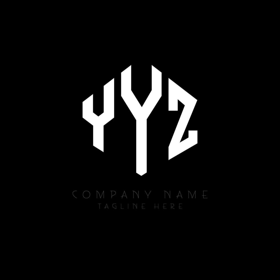 yyz letter logo-ontwerp met veelhoekvorm. yyz veelhoek en kubusvorm logo-ontwerp. yyz zeshoek vector logo sjabloon witte en zwarte kleuren. yyz monogram, business en onroerend goed logo.