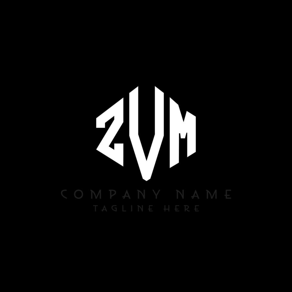 zvm letter logo-ontwerp met veelhoekvorm. zvm veelhoek en kubusvorm logo-ontwerp. zvm zeshoek vector logo sjabloon witte en zwarte kleuren. zvm monogram, business en onroerend goed logo.