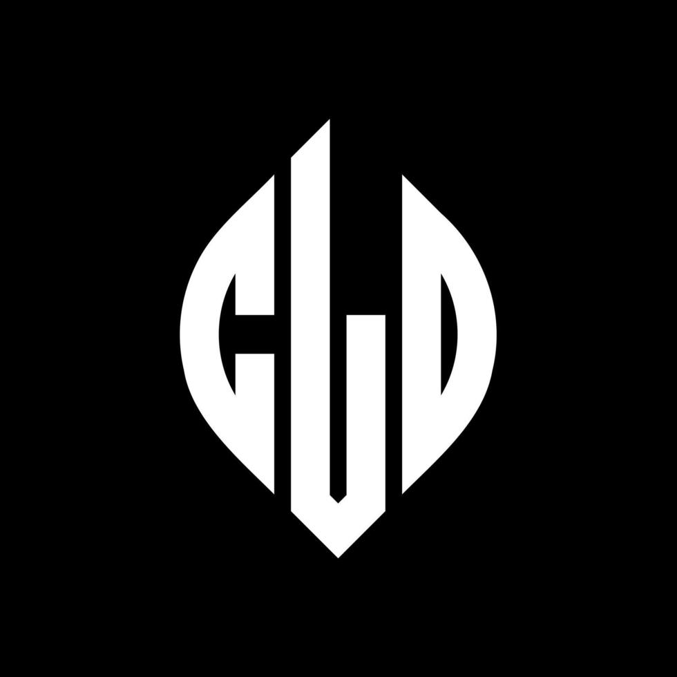 cld cirkel letter logo-ontwerp met cirkel en ellipsvorm. cld ellipsletters met typografische stijl. de drie initialen vormen een cirkellogo. cld cirkel embleem abstracte monogram brief mark vector. vector