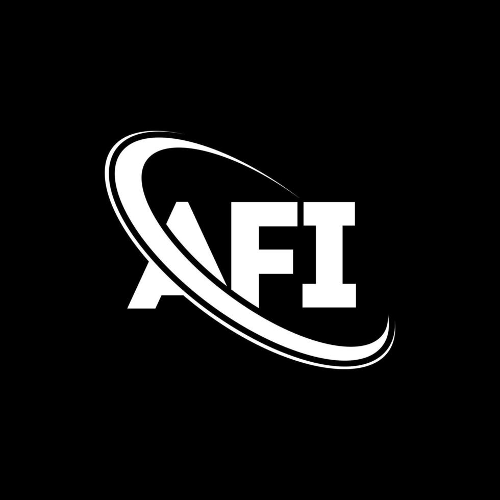 afi-logo. afi brief. afi brief logo ontwerp. initialen afi logo gekoppeld aan cirkel en hoofdletter monogram logo. afi typografie voor technologie, zaken en onroerend goed merk. vector