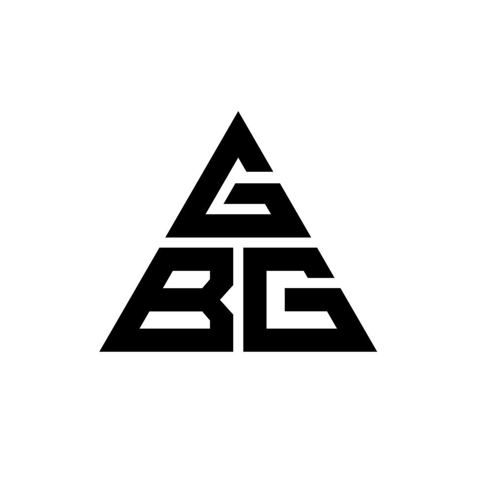 gb driehoek letter logo ontwerp met driehoekige vorm. gbg driehoek logo ontwerp monogram. GBG driehoek vector logo sjabloon met rode kleur. gbg driehoekig logo eenvoudig, elegant en luxueus logo.