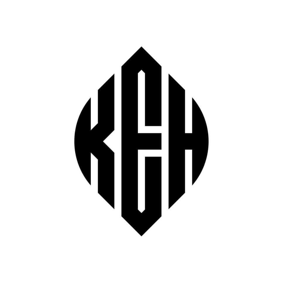 keh cirkel letter logo ontwerp met cirkel en ellipsvorm. keh ellipsletters met typografische stijl. de drie initialen vormen een cirkellogo. keh cirkel embleem abstract monogram letter mark vector