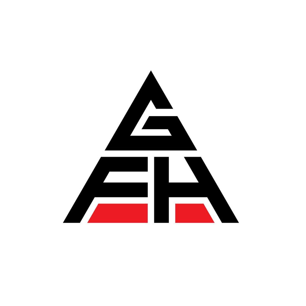 gfh driehoek brief logo ontwerp met driehoekige vorm. gfh driehoek logo ontwerp monogram. gfh driehoek vector logo sjabloon met rode kleur. gfh driehoekig logo eenvoudig, elegant en luxueus logo.