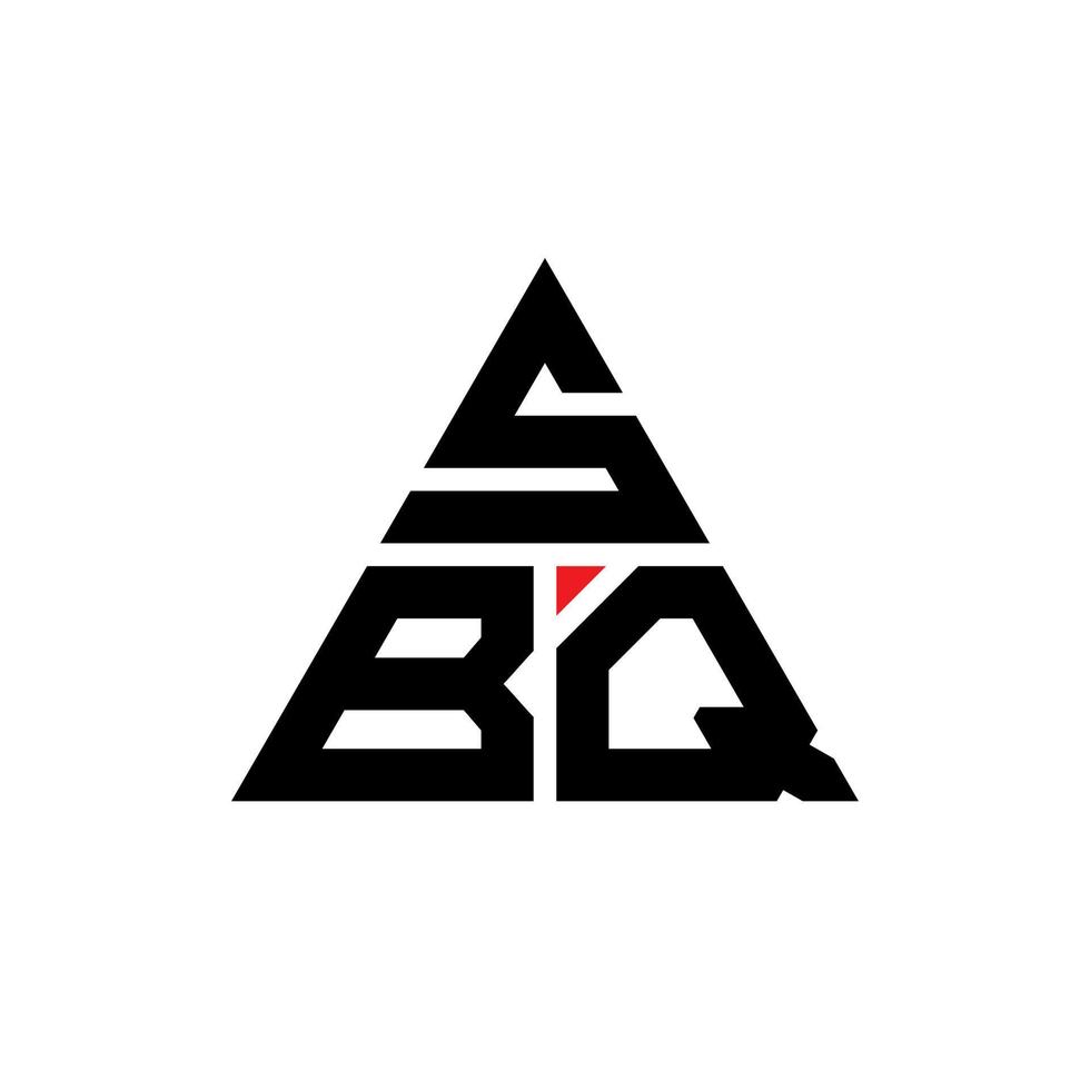 sbq driehoek brief logo ontwerp met driehoekige vorm. sbq driehoek logo ontwerp monogram. sbq driehoek vector logo sjabloon met rode kleur. sbq driehoekig logo eenvoudig, elegant en luxueus logo.