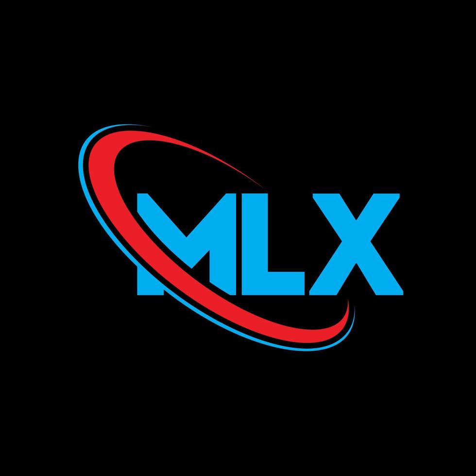 mlx-logo. mlx brief. mlx brief logo ontwerp. initialen mlx logo gekoppeld aan cirkel en hoofdletter monogram logo. mlx typografie voor technologie, zaken en onroerend goed merk. vector