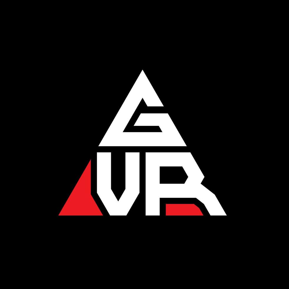 gvr driehoek brief logo ontwerp met driehoekige vorm. gvr driehoek logo ontwerp monogram. gvr driehoek vector logo sjabloon met rode kleur. gvr driehoekig logo eenvoudig, elegant en luxueus logo.
