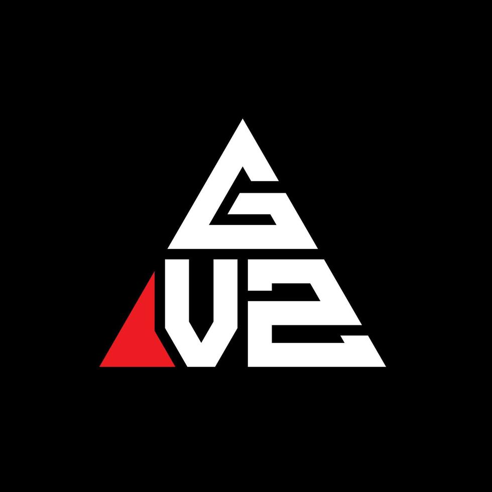 gvz driehoek brief logo ontwerp met driehoekige vorm. gvz driehoek logo ontwerp monogram. gvz driehoek vector logo sjabloon met rode kleur. gvz driehoekig logo eenvoudig, elegant en luxueus logo.