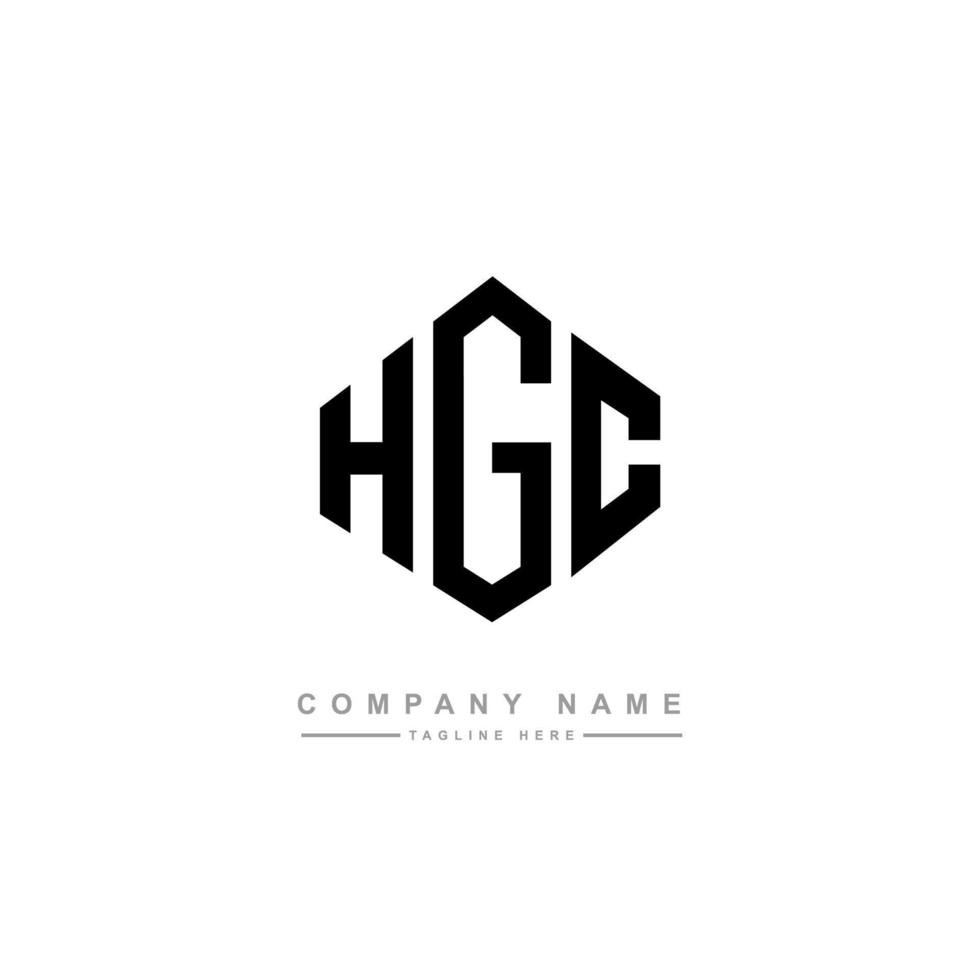 hgc letter logo-ontwerp met veelhoekvorm. hgc veelhoek en kubusvorm logo-ontwerp. hgc zeshoek vector logo sjabloon witte en zwarte kleuren. hgc-monogram, bedrijfs- en onroerendgoedlogo.