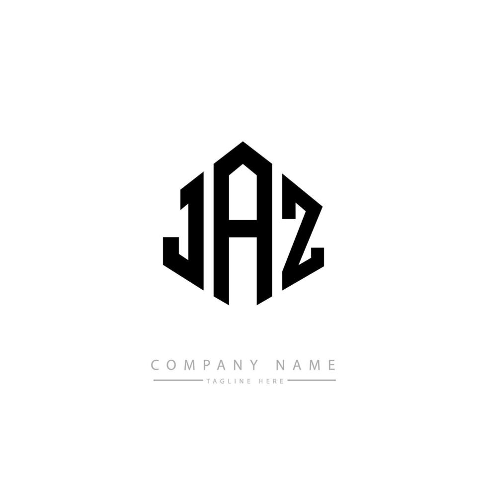 jaz letter logo-ontwerp met veelhoekvorm. jaz veelhoek en kubusvorm logo-ontwerp. jaz zeshoek vector logo sjabloon witte en zwarte kleuren. jaz monogram, business en onroerend goed logo.