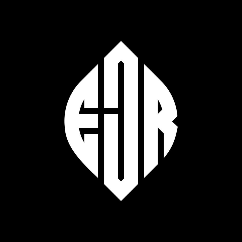 ejr cirkel letter logo ontwerp met cirkel en ellipsvorm. ejr ellipsletters met typografische stijl. de drie initialen vormen een cirkellogo. ejr cirkel embleem abstracte monogram brief mark vector. vector