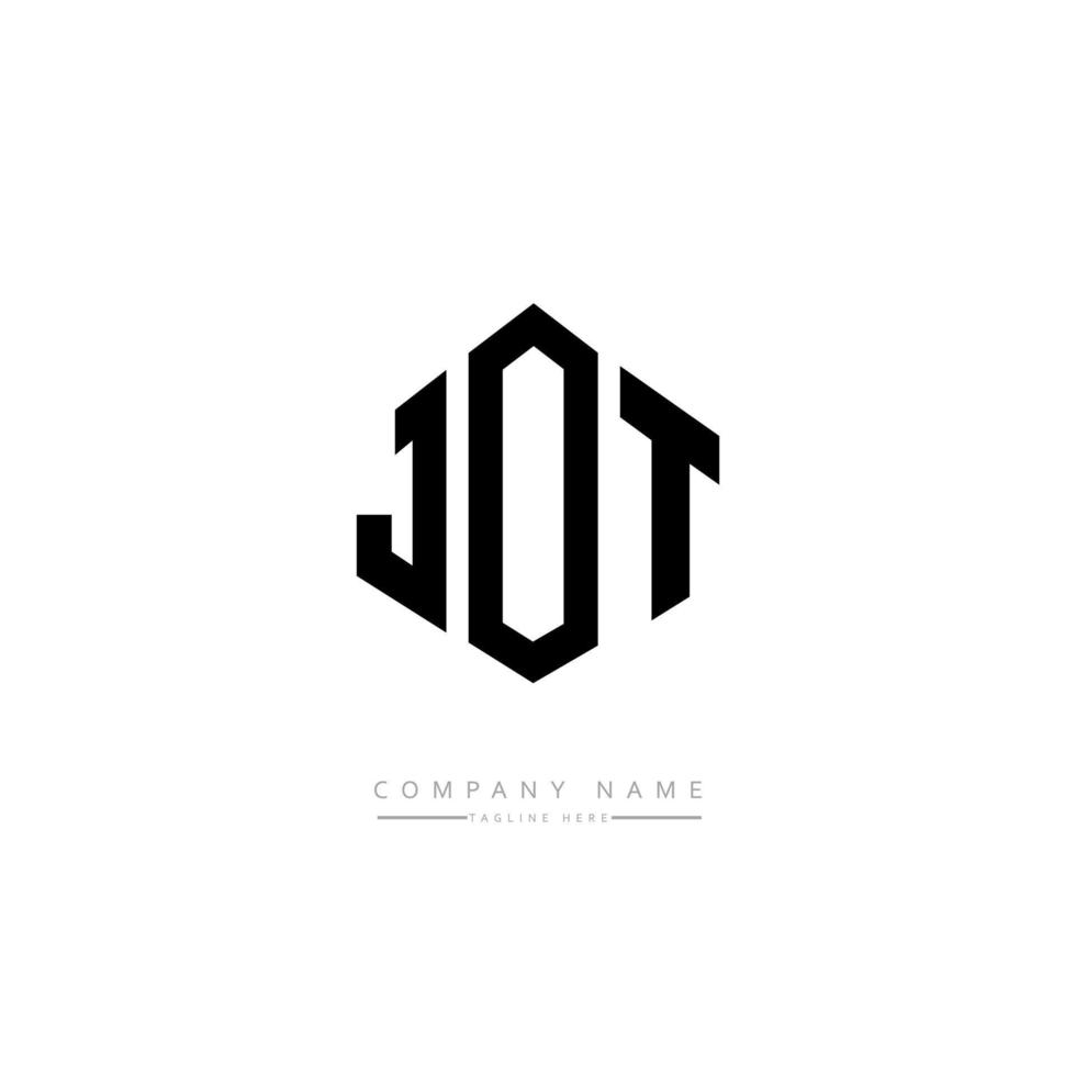 jot letter logo-ontwerp met veelhoekvorm. jot veelhoek en kubus vorm logo ontwerp. jot zeshoek vector logo sjabloon witte en zwarte kleuren. jot monogram, business en onroerend goed logo.