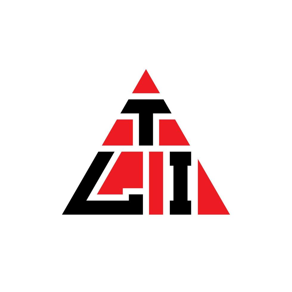 tli driehoek brief logo ontwerp met driehoekige vorm. tli driehoek logo ontwerp monogram. tli driehoek vector logo sjabloon met rode kleur. tli driehoekig logo eenvoudig, elegant en luxueus logo.