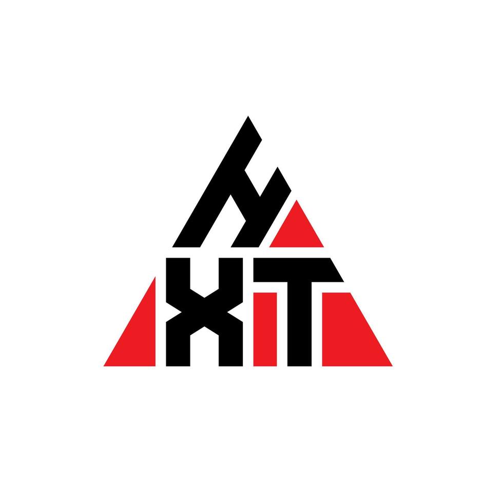 hxt driehoek brief logo ontwerp met driehoekige vorm. hxt driehoek logo ontwerp monogram. hxt driehoek vector logo sjabloon met rode kleur. hxt driehoekig logo eenvoudig, elegant en luxueus logo.