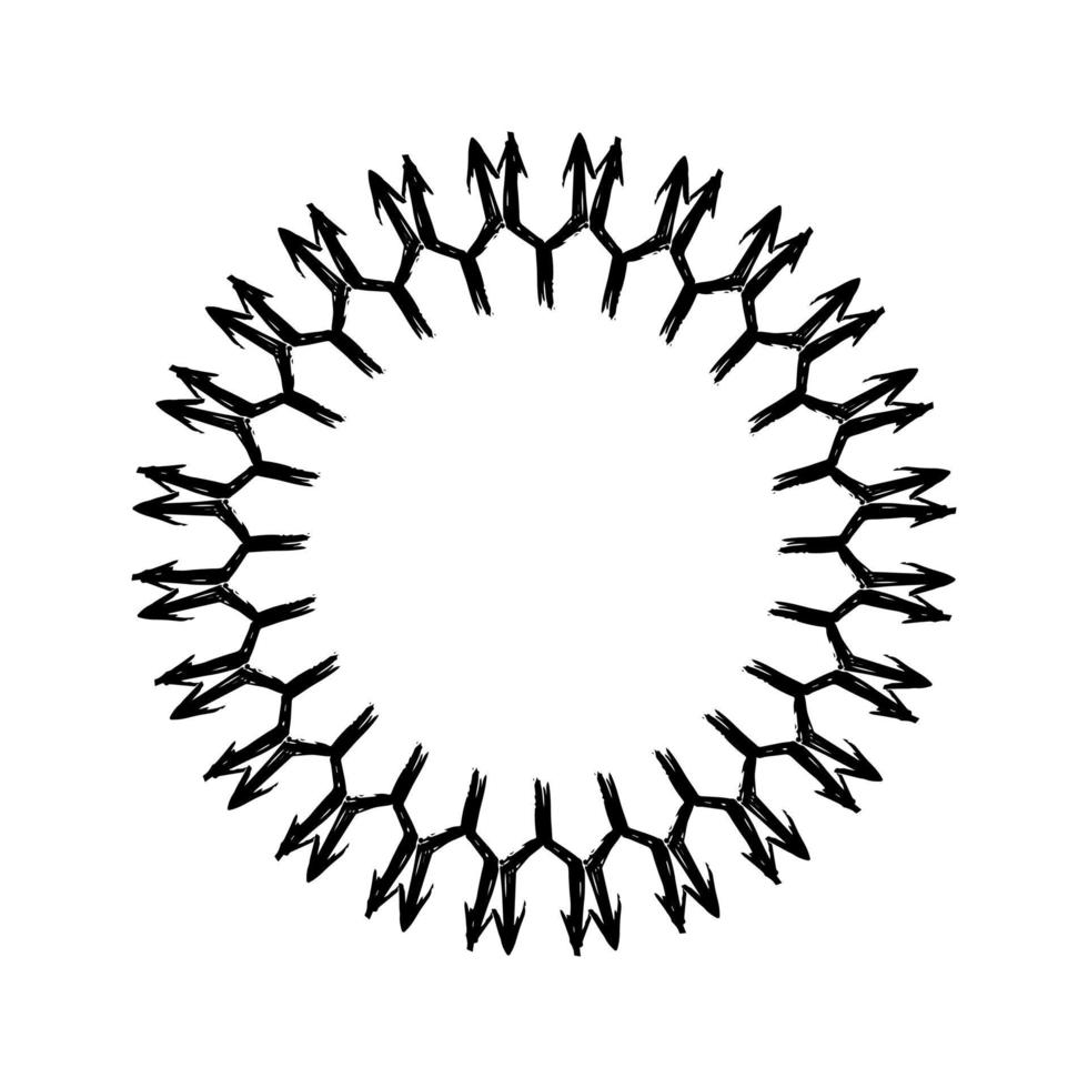 pijlen ronde banner, plaats voor tekst. pijlen in een cirkel - vectorillustratie isoleren. pijl schets curve vector