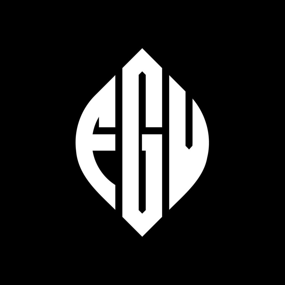 fgv cirkel letter logo ontwerp met cirkel en ellipsvorm. fgv ellipsletters met typografische stijl. de drie initialen vormen een cirkellogo. fgv cirkel embleem abstracte monogram brief mark vector. vector