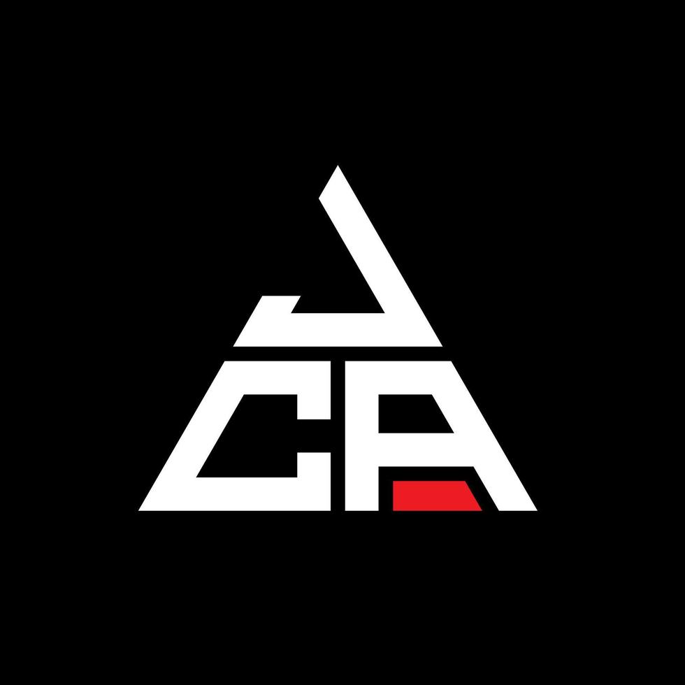 jca driehoek brief logo ontwerp met driehoekige vorm. jca driehoek logo ontwerp monogram. jca driehoek vector logo sjabloon met rode kleur. jca driehoekig logo eenvoudig, elegant en luxueus logo.