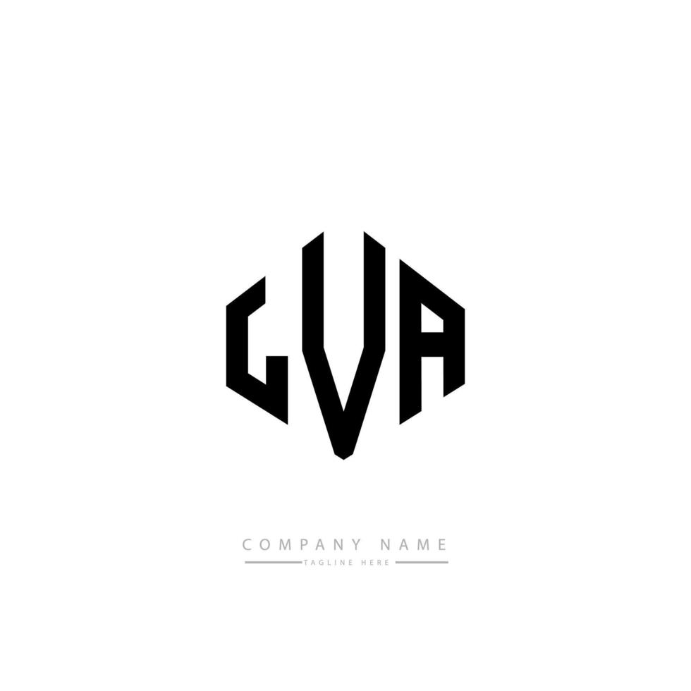 lva letter logo-ontwerp met veelhoekvorm. lva veelhoek en kubusvorm logo-ontwerp. lva zeshoek vector logo sjabloon witte en zwarte kleuren. lva-monogram, bedrijfs- en onroerendgoedlogo.