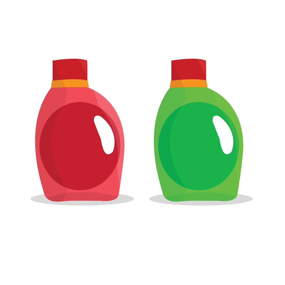 plastic fles verschillende kleur illustratie op witte achtergrond, de beste cartoonist plastic fles vectorillustratie vector