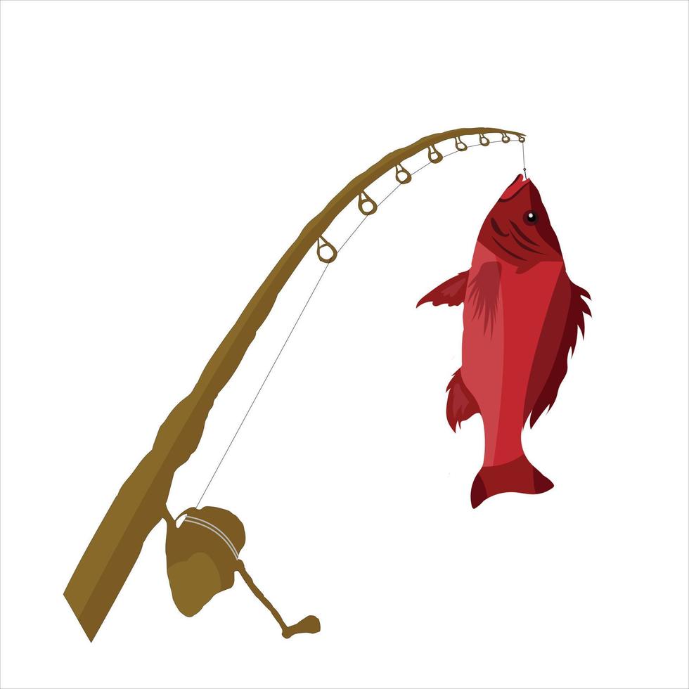 vissen op een witte achtergrond, de beste cartoonist vissen vectorillustratie vector