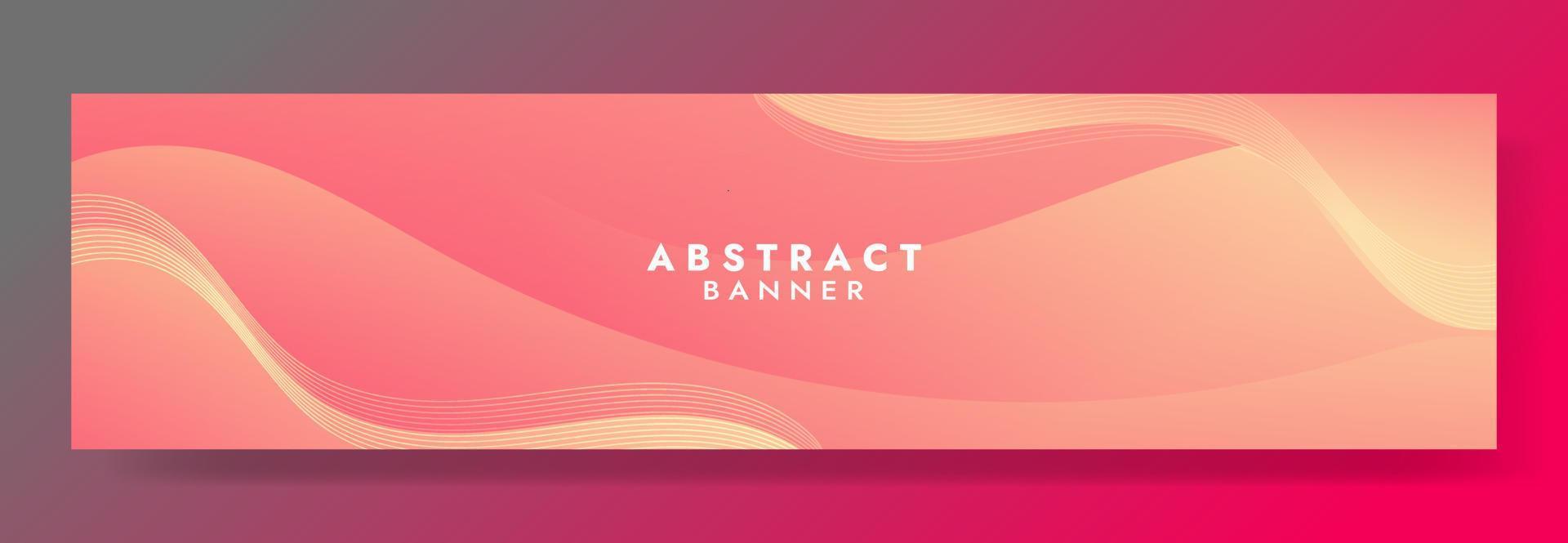 sjabloon voor abstracte roze vloeiende golfbanner vector