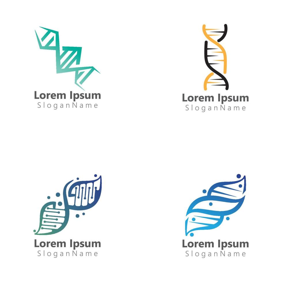 dna-helix pictogram logo sjabloon menselijke genetische vector eenvoudige vector