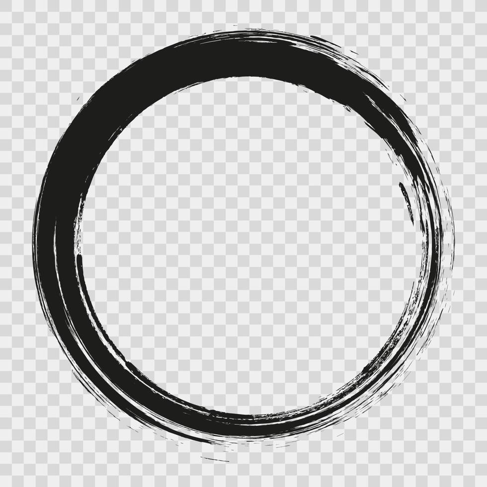 grunge zwarte cirkel frame textuur - abstracte textuur. zwarte abstracte cirkel. kader. vector