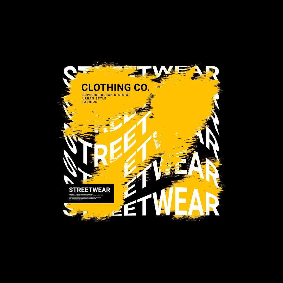 streetwear t-shirtontwerp, geschikt voor zeefdruk, jassen en andere vector